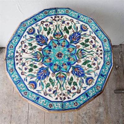 The Kütahya Tile Panel! A Symphony of Cobalt and Turquoise Hues Woven into an Intricate Tapestry of Seljuk Life.